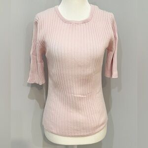 Eddie Bauer Women's Pink Ribbed Sweater